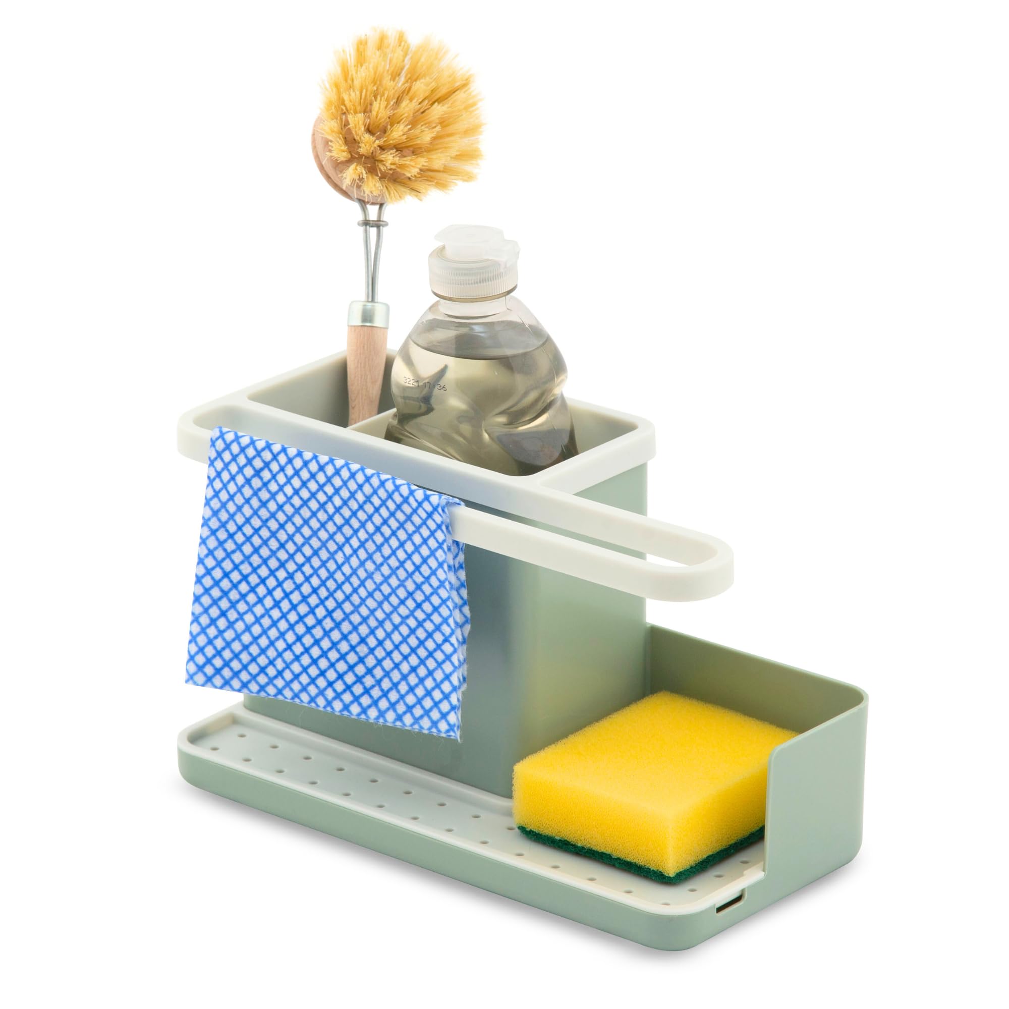 Simplywire - Spülbecken-Caddy - Kochendwasser-Aufbereitungsset - Abnehmbare Auffangschale - Rutschfest - Salbeigrün und 